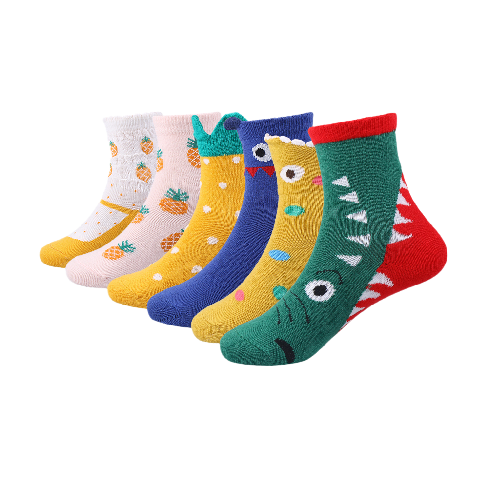 Children combed cotton child ankle baby kids socks carton style