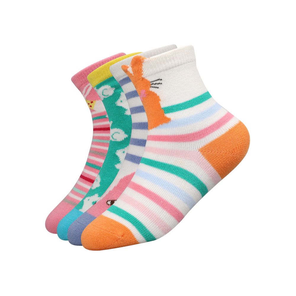 Multi-designed animal with 3d fox ears cute and vivid cotton socks for children