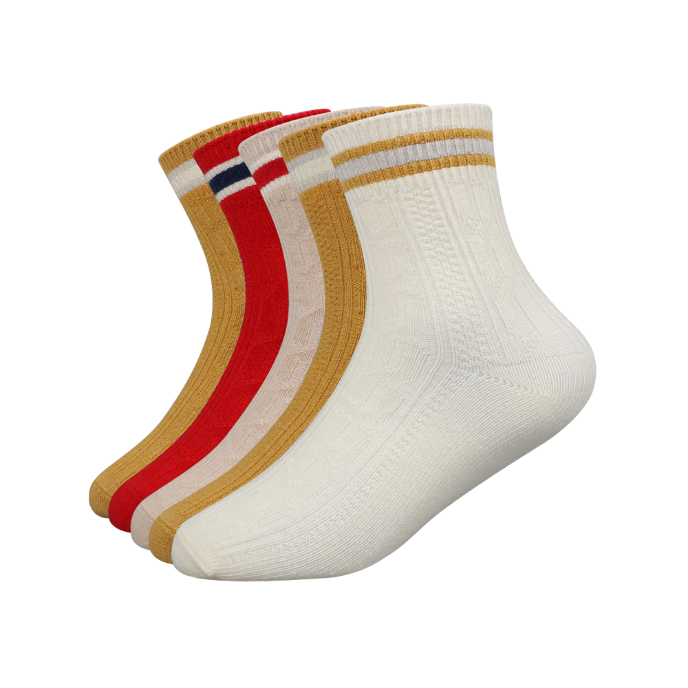 Double needle high stretch color flat panel wireless head socks for kids