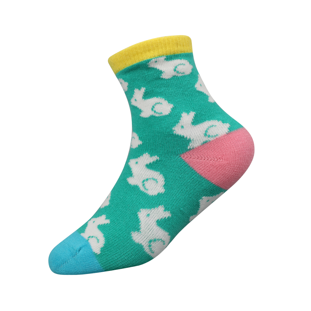 Fashion cotton rich jacquard design animal style tube socks for girls