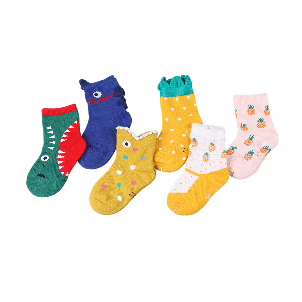 Children combed cotton child ankle baby kids socks carton style