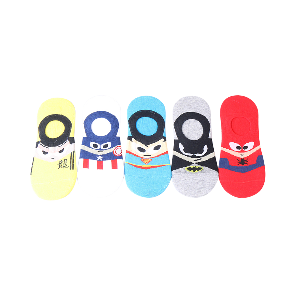 Low cut liner socks women carton jacqued pattern non slip hidden invisible for  summer