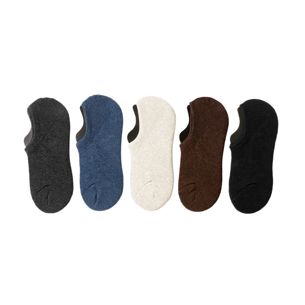 Terry sports breathable socks with logo printed plain non slip invisible men's socks