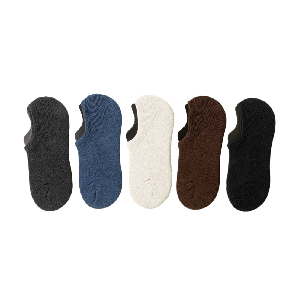 Terry sports breathable socks with logo printed plain non slip invisible men's socks