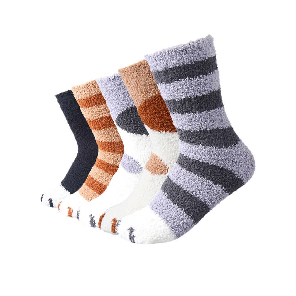 Cat designwinter cozy socks women socks for winter 