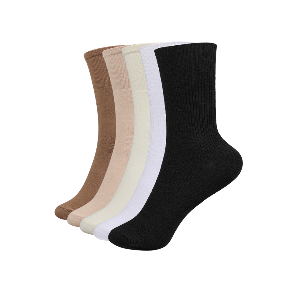 Men's Non-Binding Dress Cotton Crew Socks