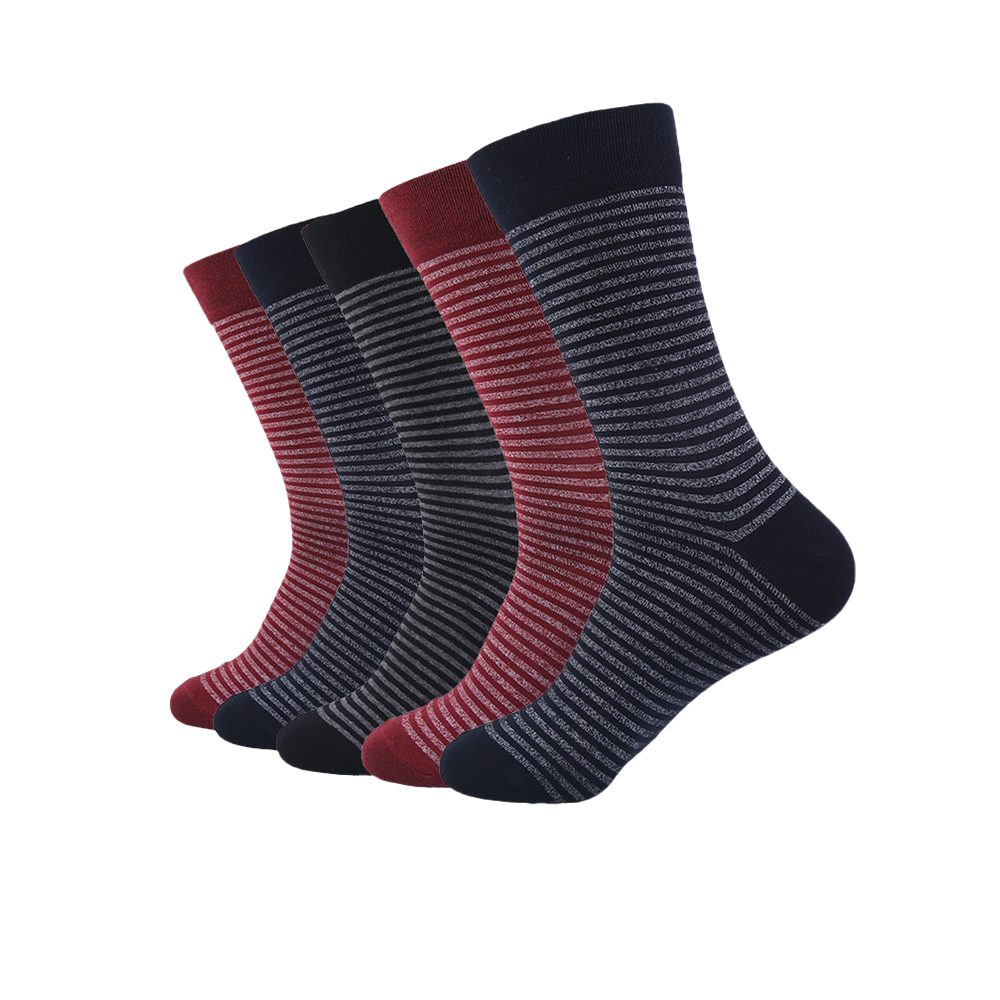 Man woman knitted crew dress socks