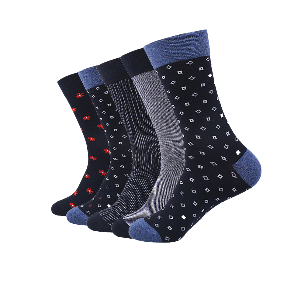 Man business knitted crew dress socks