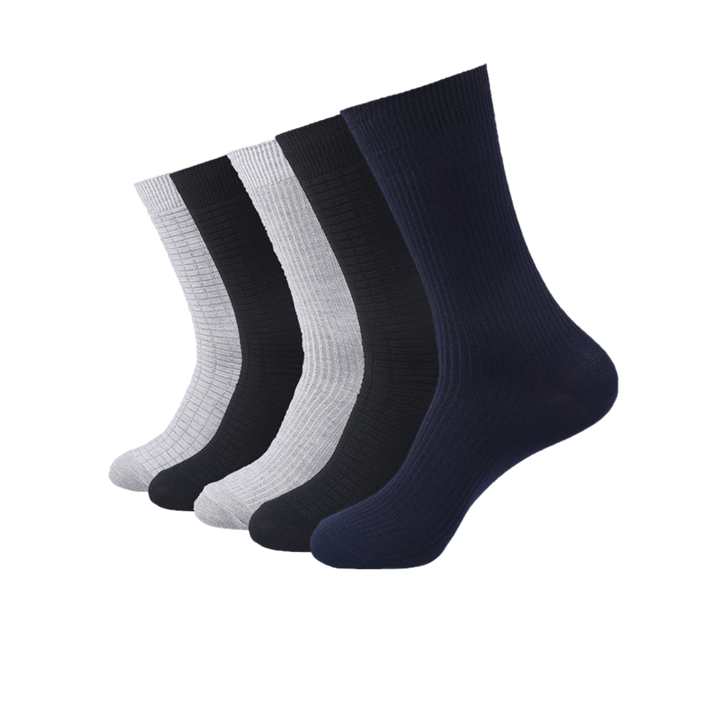 High rib socks design double needle hyperextensibility  cotton man sport socks