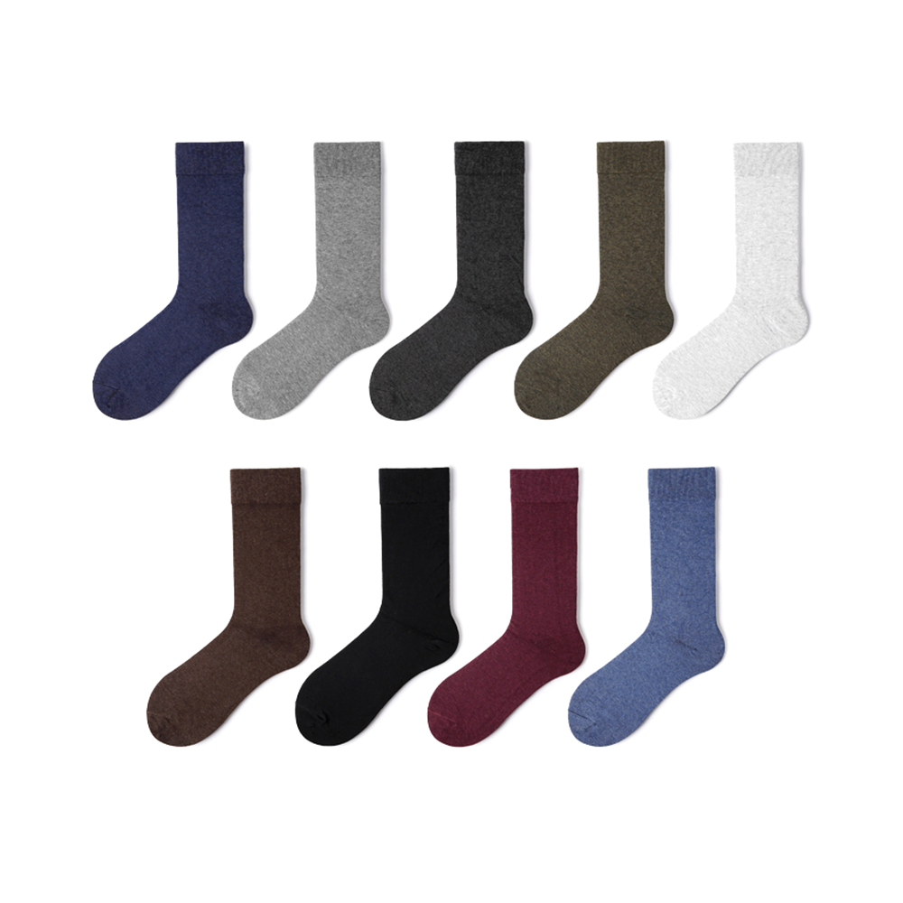 Multi color combed cotton socks custom men business work bamboo fiber socks