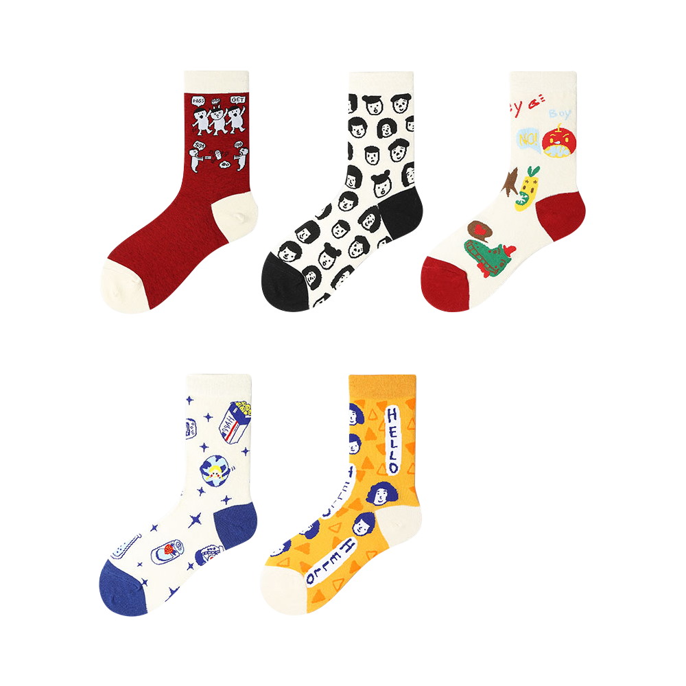 Colorful jacquard sox design socks funny socks 