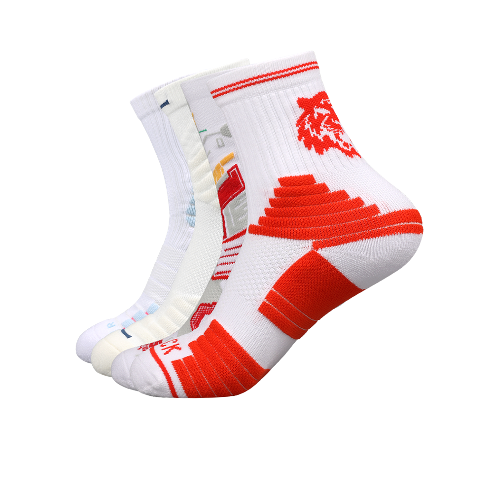 New tube elastic 4 colors crew sports basketball terry compression socks
