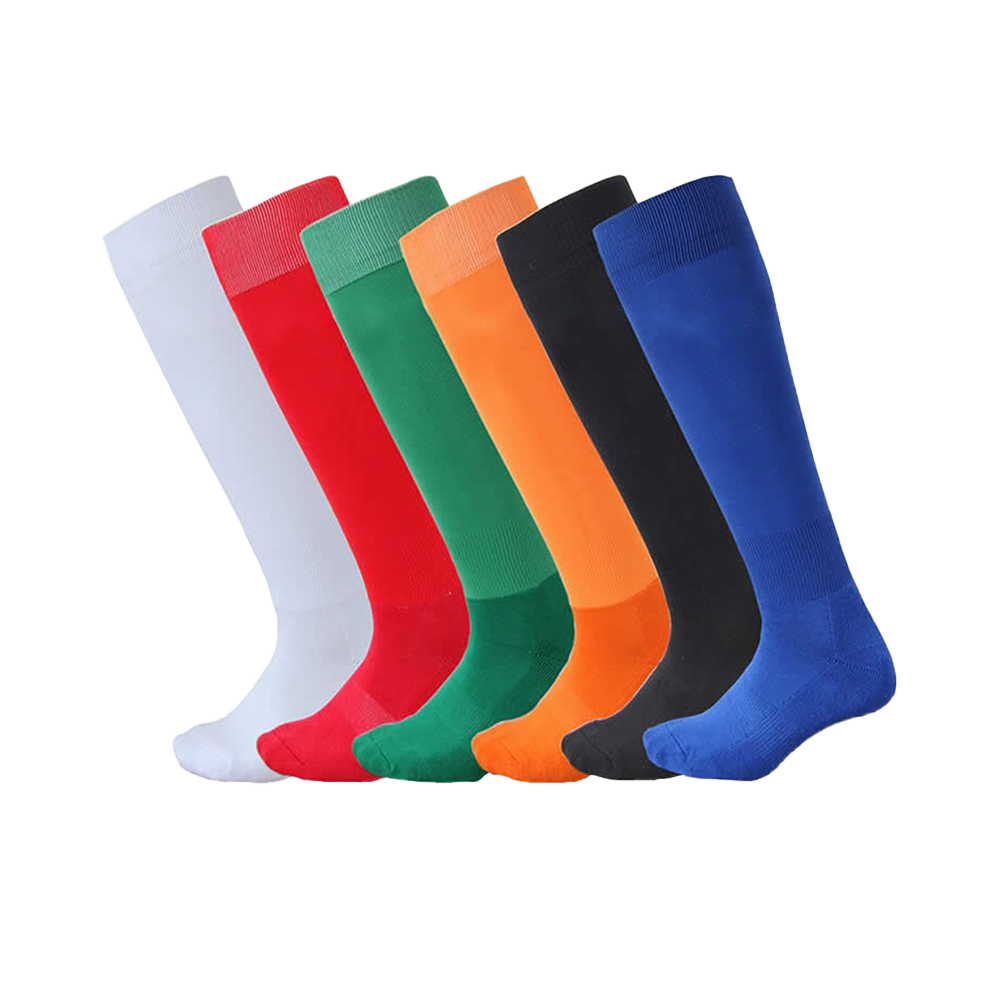 What Are the Key Features of Colorful Cushion Tube Seamless High Rib Football Socks?