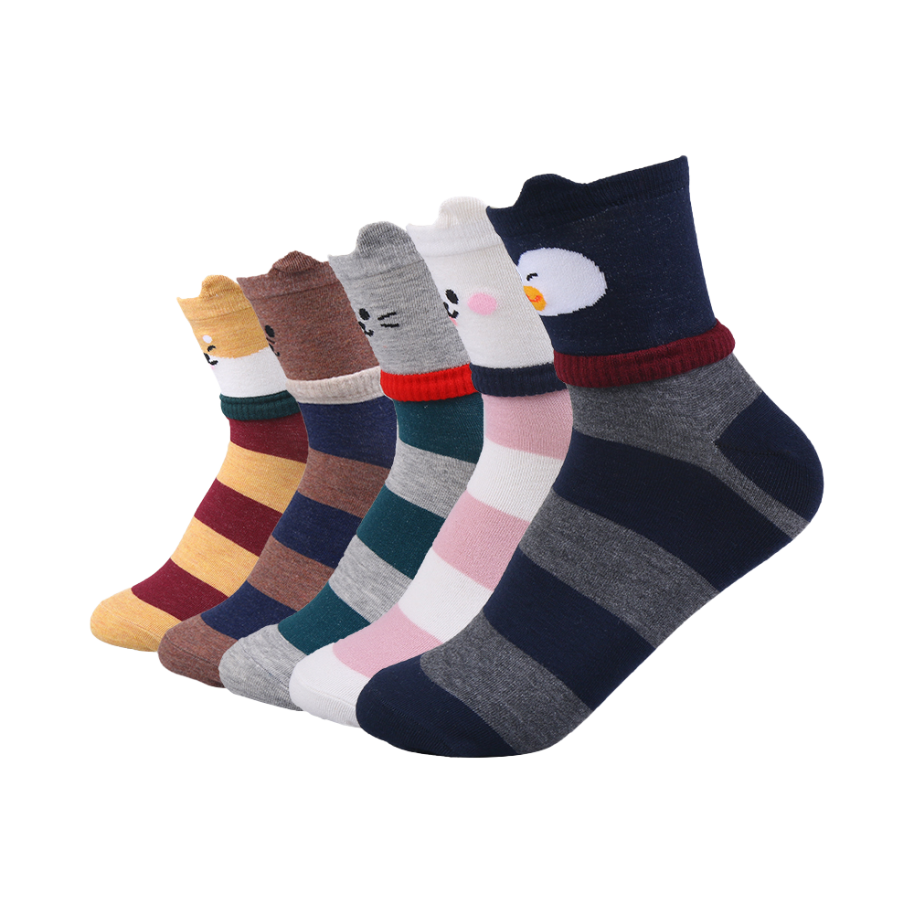 3D ears animal design cotton women socks