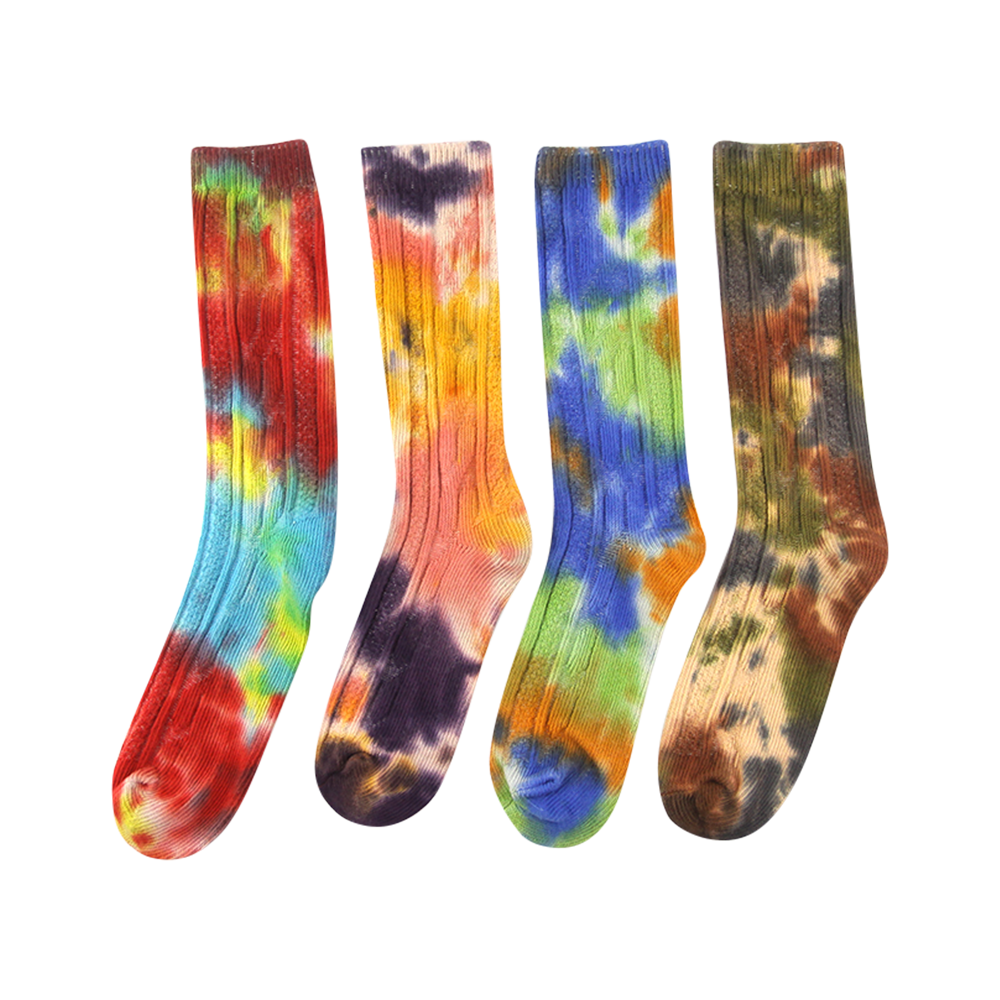 Sublimation pattern 3D printing mid calf crew cotton fashion socks